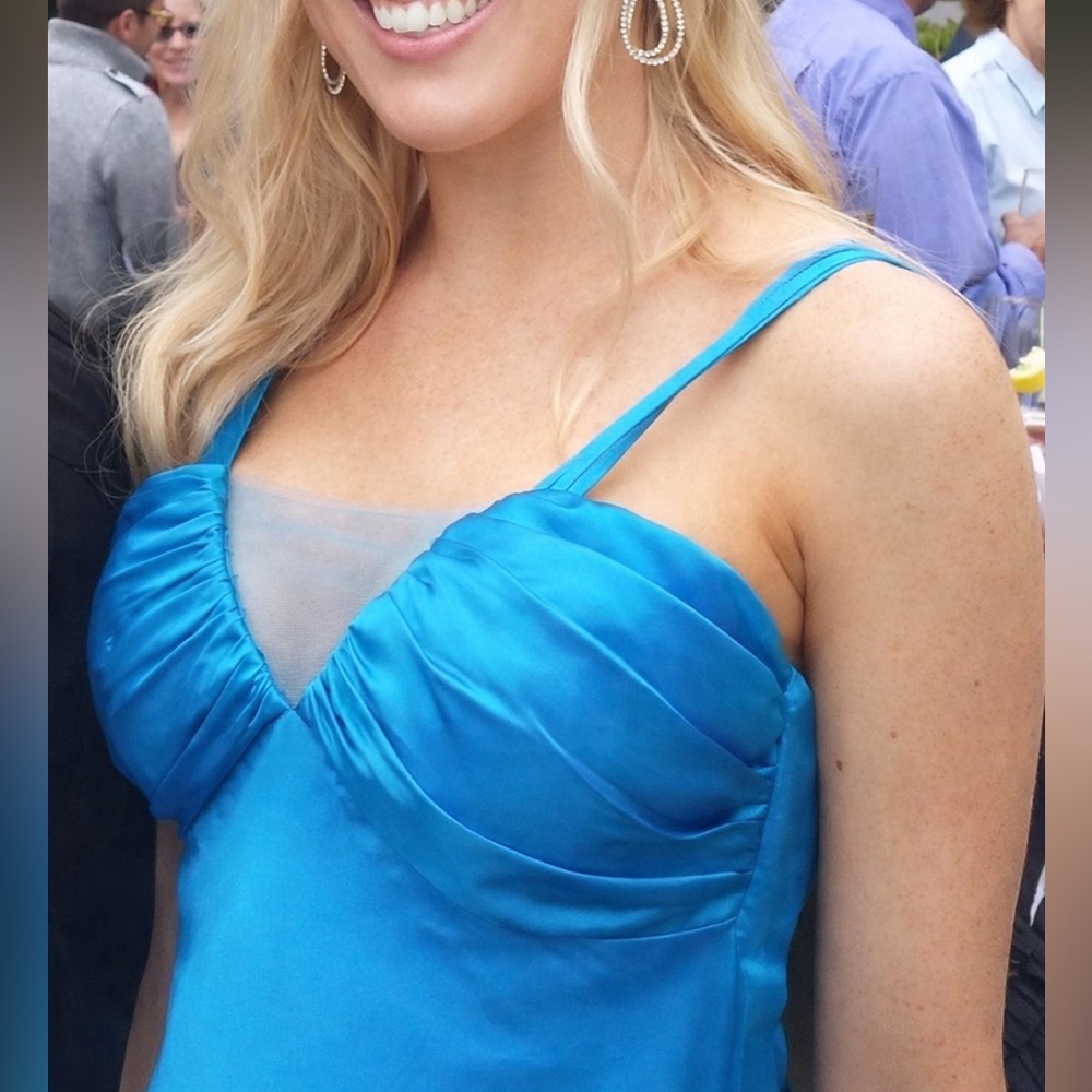 Cache Blue satin Dress - Picture 8 of 8